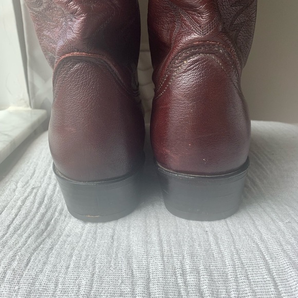 Dan Post burgundy/maroon cowboy boots size 10 1/2D - Picture 8 of 10